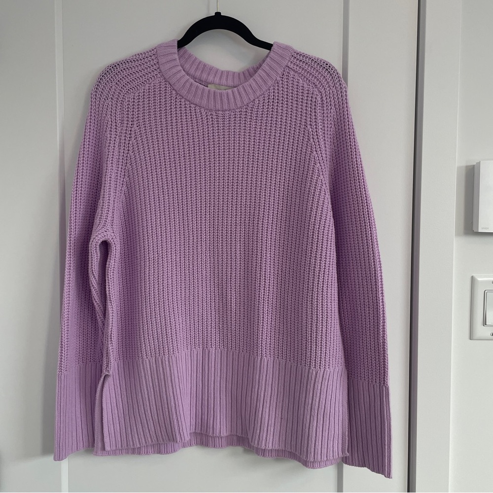 LOFT Lavender Crew Neck Sweater